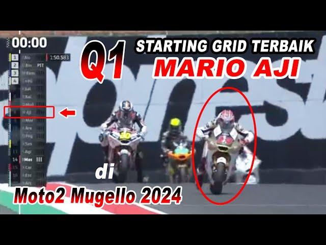 Q1 Mario Aji Mulai Temukan Semangat Juang I Starting Grid 22 #marioaji #motogp2024 #moto2