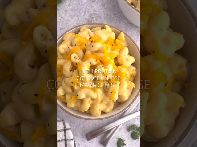 HIGH PROTEIN COTTAGE CHEESE MAC AND CHEESE | healthy mac & cheese recipe