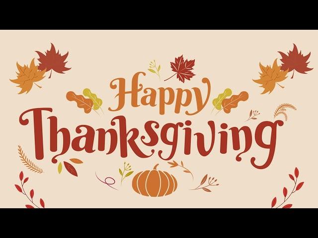 Happy Thanksgiving Screensaver|Happy Thanksgiving Banner|4K| November 23rd