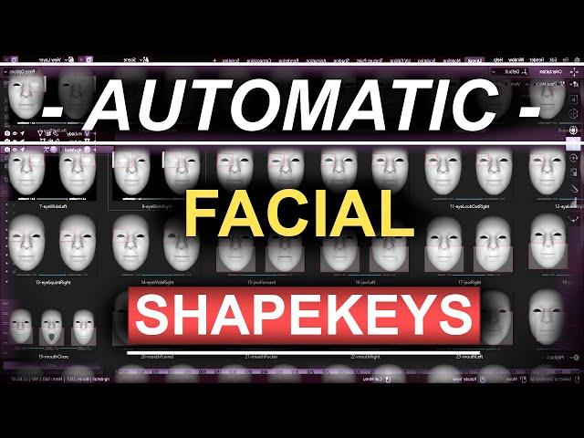 FREE-AUTOMATIC Facial MoCap Shapekeys (Blender)