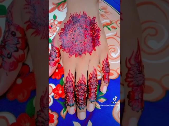 new style indian gol tikki mehndi  mehndi design by hamna fashion geek