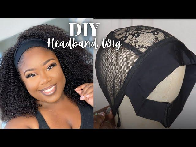 DIY Headband Wig | $7 Headband Wig Cap from Amazon| Sewing Machine Method