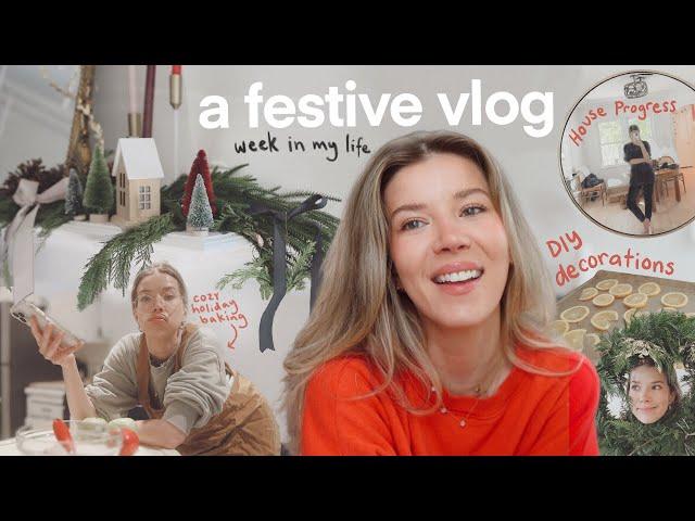 a festive week: shopping, DIY decorations, holiday baking & a trip to urgent care // VLOG