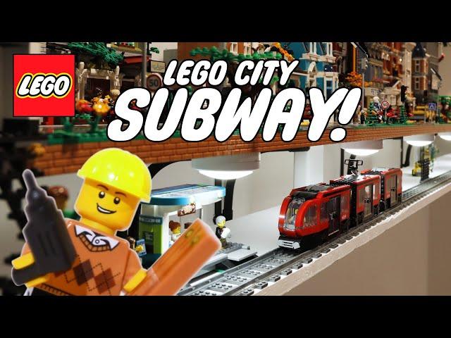 I Built a SUBWAY Under my LEGO Shelf City!