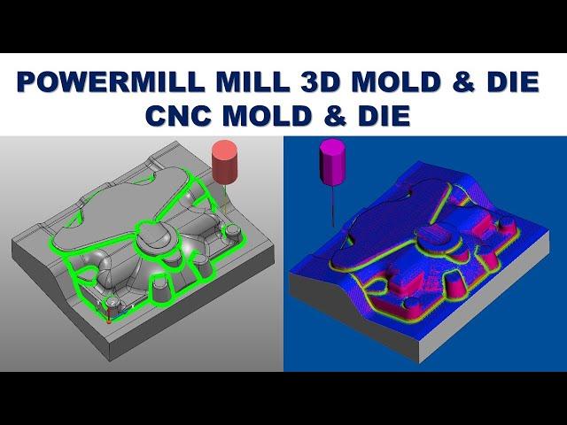 PowerMill 2019 Tutorial #55 | Mill 3D Mold & Die