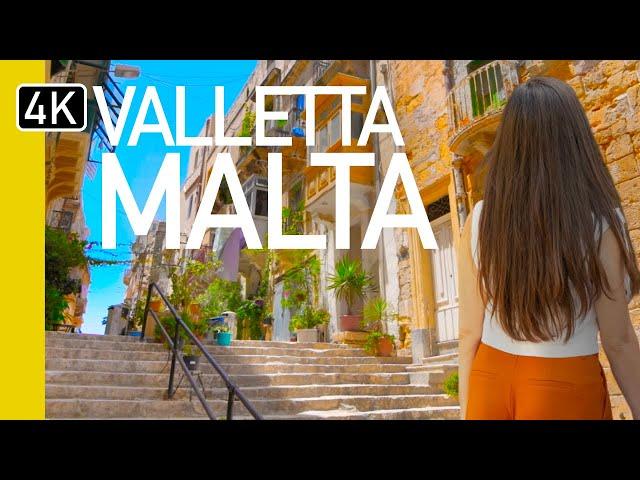 BEST 4k Guided Tour to Valletta Malta | What's it like?