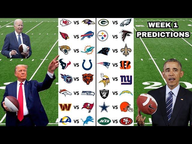 US Presidents Predict Week 1 of the NFL Season