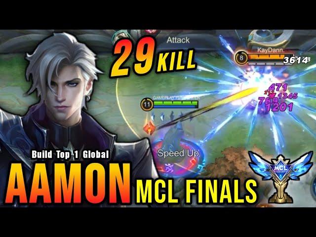 MCL FINALS!! 29 Kills Aamon Insane One Shot Damage Build!! - Build Top 1 Global Aamon ~ MLBB