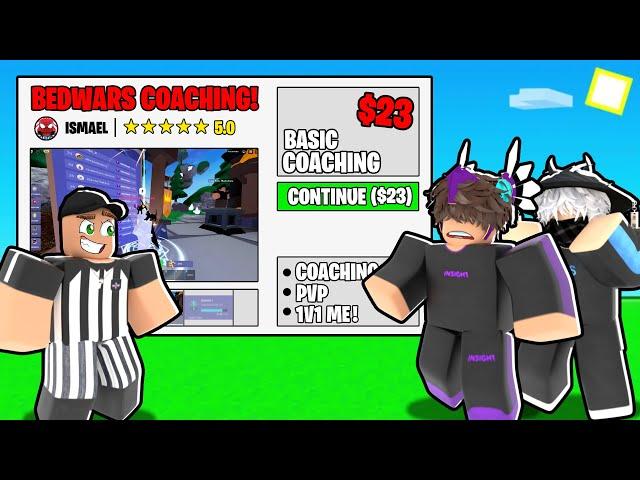 I Hired The BEST Mobile Player to Coach Us in Roblox Bedwars..