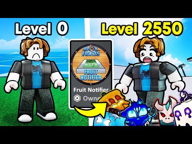 Noob To MAX With DEVIL FRUIT NOTIFIER In Blox Fruits [FULL MOVIE]