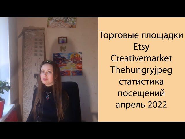  Торговые площадки Etsy, Creativemarket, Thehungryjpeg посещаемость в апреле 2022 г. Обзор Poly