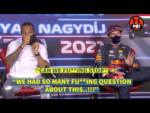 Max Verstappen SHOUTS at Reporter after question about Silverstone Crash | Lewis Hamilton got SCARED