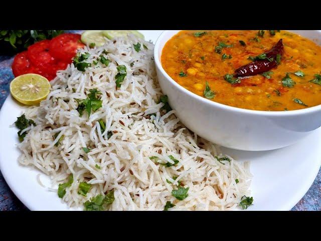 Dhaba Style Dal Chawal Recipe ️ | Mix Dal Fry With Zeera Rice 