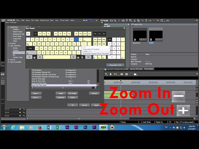 Edius 6  Zoom in and Zoom Out Time Scale Tutorial