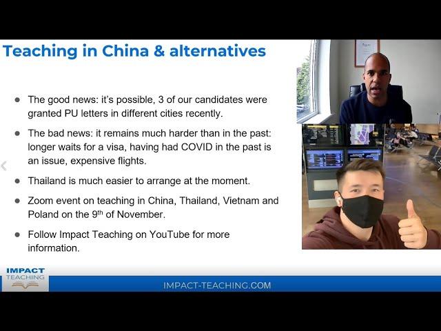 Teaching in China or Thailand (2021)
