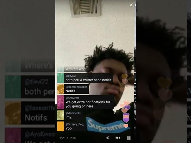 Ugly God Previews Snippet On Periscope