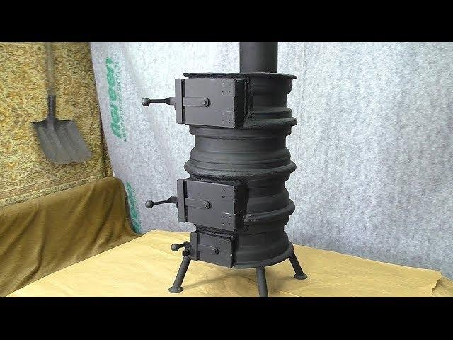 Wood Stove from Car rims DIY