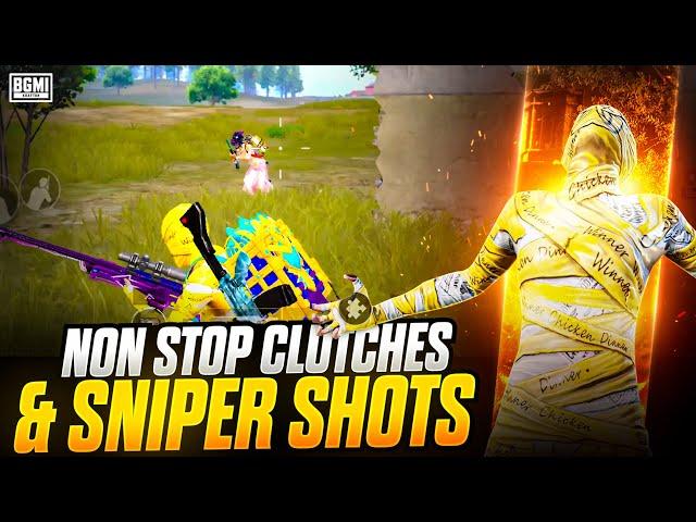 Non Stop Clutches & Sniper shots•2 Thumb+Gyroscope•90 FPS  Gameplay•BGMI/PUBG MOBILE•