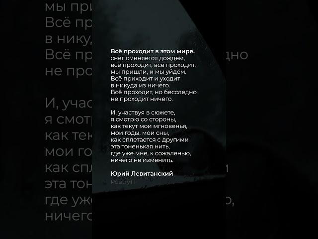 Всё проходит в этом мире | Стих  #поэзия #стихи