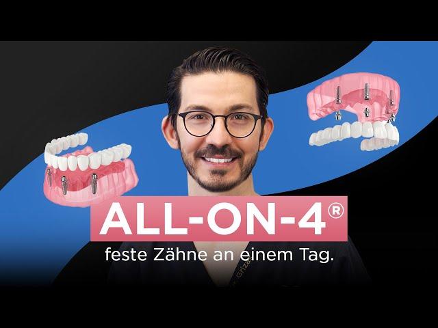 ALL-ON-4 Zahnimplantate: Schöne Zähne an einem Tag!