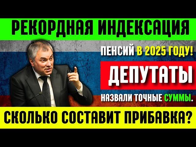 ️Рекордная Индексация Пенсий в 2025 году! Депутаты назвали точные суммы. Сколько составит прибавка?