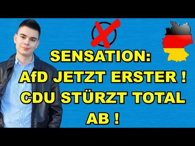 AfD JETZT ERSTER! CDU STÜRZT TOTAL AB!