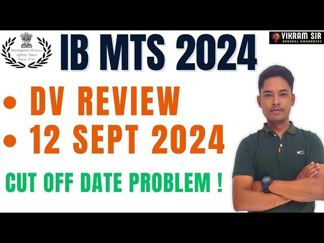 IB MTS 2023 DV REVIEW II 12 SEPT 2024 II By Vikram Sir