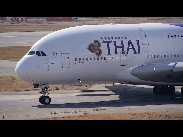 Thai Airways Airbus A380 HS-TUB Takeoff from Kansai 24L | KIX/RJBB | Kansai Airport |