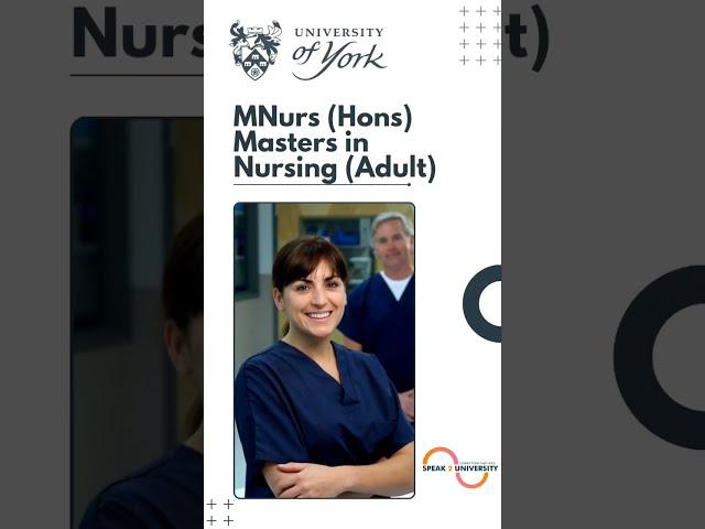 "Nursing - MNurs (Hons) Masters in Nursing (Adult) #healthcare #medicine #yorkuni #universityofyork