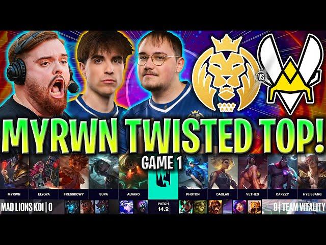 MAD KOI SACA TWISTED FATE TOP! *ÉPICO* | MDK vs VIT GAME 1 LEC INVIERNO PLAYOFFS 2024 ESPAÑOL LVP