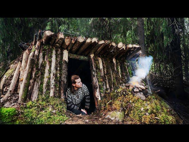 5 Days Building a Warm DUGOUT SHELTER