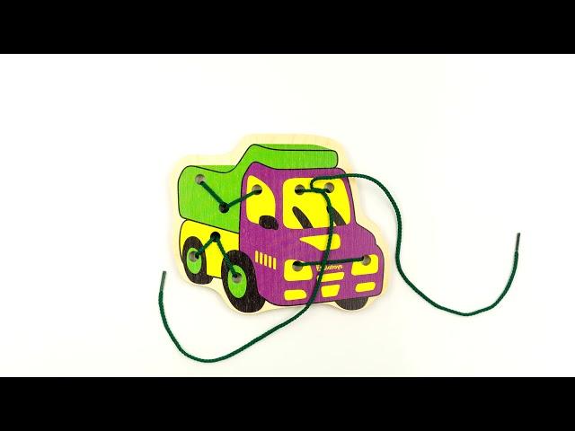 Шнуровка "Самосвал" ШН 43 Alatoys (Алатойс) - развивающие игрушки