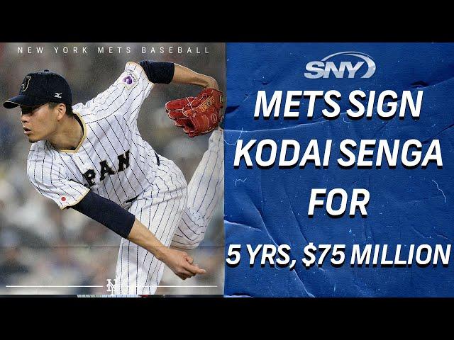 SNY MLB Insider reports Mets and Kodai Senga agree to five-year, $75 million dollar contract