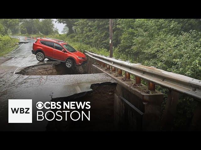 Remnants of Hurricane Beryl wash out roads in New Hampshire