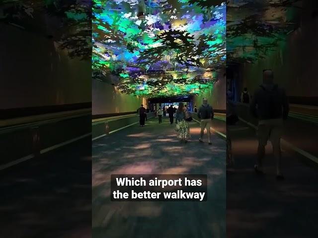 Which airport has the better walkway: ATL between A-B or ORD between B-C?