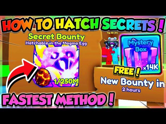 FASTEST WAY TO HATCH SECRET PETS in Bubblegum Simulator Infinity!! (Roblox)