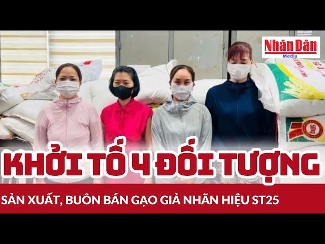 Khởi tố 4 đối tượng sản xuất, buôn bán gạo giả nhãn hiệu ST25 | Báo Nhân Dân