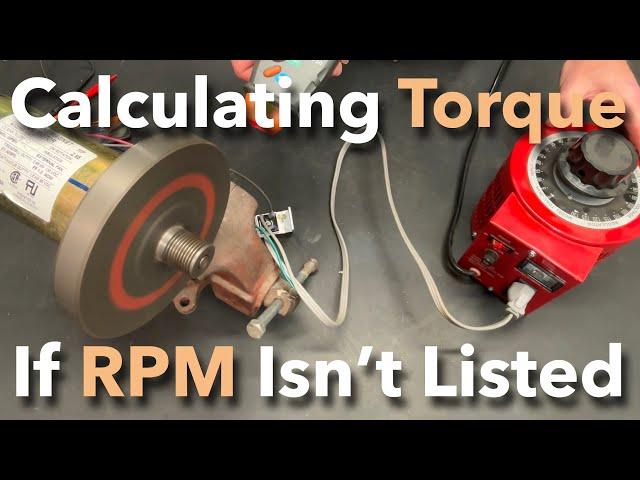 Calculating Treadmill Motor Torque When Max RPM Isn’t Listed