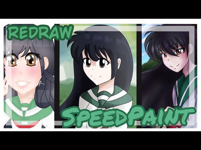 【 SPEEDPAINT】Kagome Higurashi 2 Years Redraw