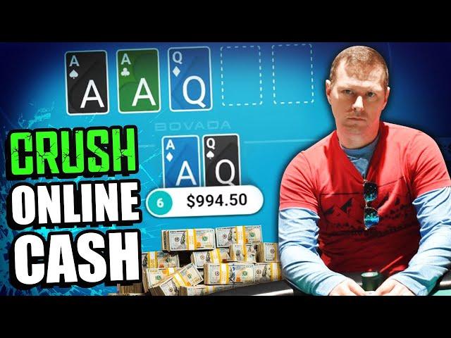 How To CRUSH Online CASH Games [Poker Play & Explain 1000NL]