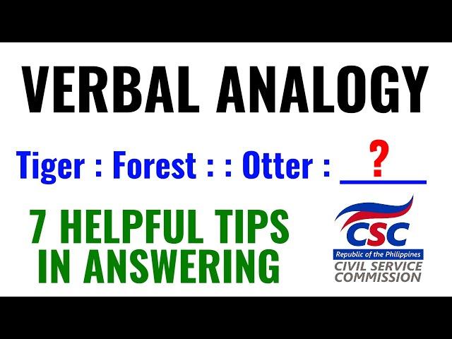 Verbal Analogy Tips for Civil Service Examination