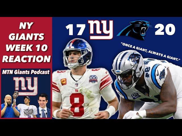 NY Giants Week 10 REACTION vs Panthers | They Really Lost LOL