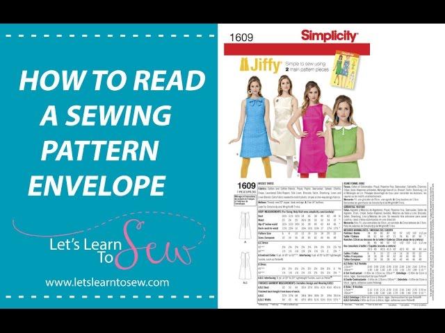 How To read A Sewing Pattern