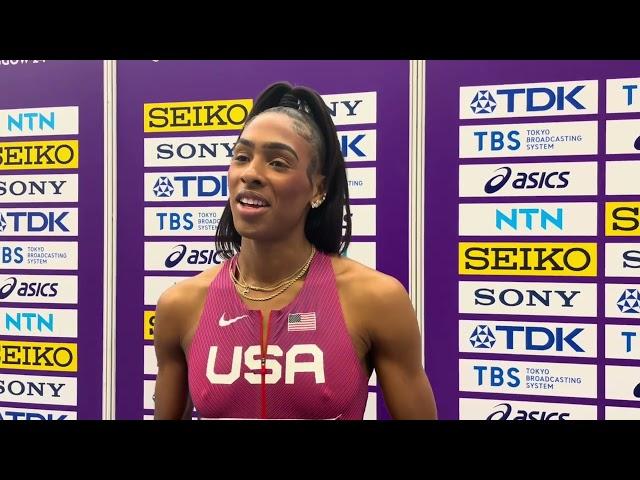 USA Champion Alexis Holmes After 400m Heats at the 2024 World Indoor Championships