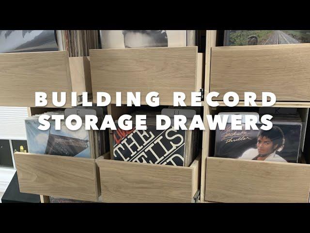 Building Vinyl Record Storage Cabinet with Pull Out Drawers