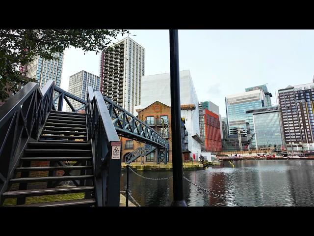 [4K] Blackwall Basin | Providence Wharf | Canary Wharf | London Walking Tour