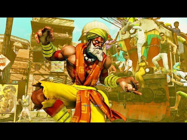 스트리트 파이터 5 - 달심 (DHALSIM) 온라인 랭킹 매치 7전 (SF5 / PS4)