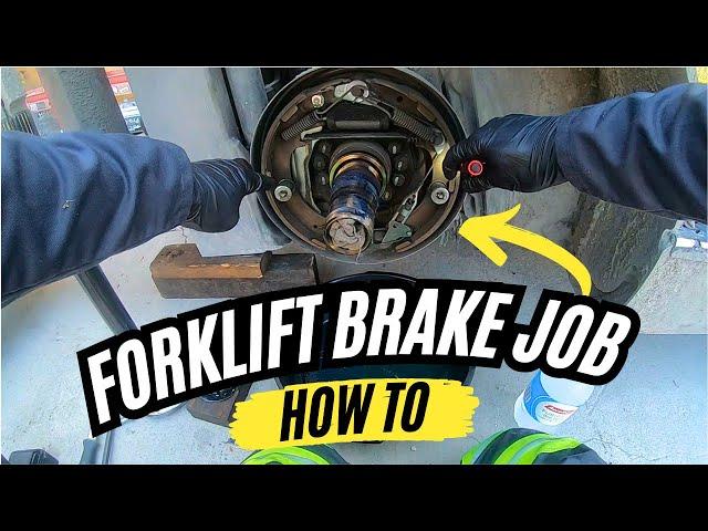 Brake Pedal Going To The Floor? - FORKLIFT Brake Job!