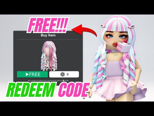 REDEEM CODE FOR FREE HAIR ON ROBLOX 