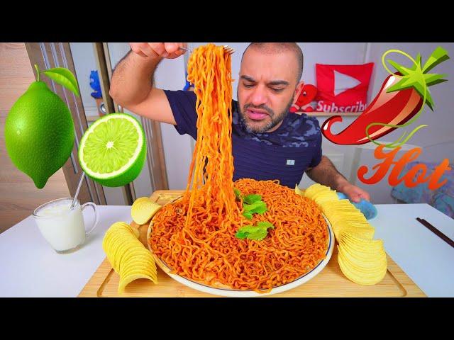 تحدي نودلز كوري جديد حار جدا بالليمون والفلفل NEW LIMITED EDITION Habanero Lime Noodle from Samyang